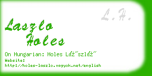 laszlo holes business card